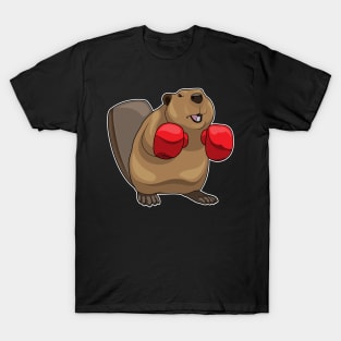 Beaver Boxer Boxing gloves T-Shirt